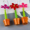 Cartoon Writing Signing Pen Soft rubber Sunflower Ballpoint Pen Sunflower Bonsai Ballpoint Pen