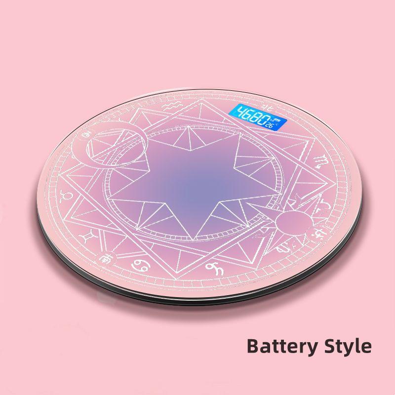 Sevimli Pembe Sihirli Dizi Banyo Baskülü Lcd Ekran Elektronik Dijital Terazi Vücut Tartı Akıllı Vücut Yağ Dengesi Zemin Ölçeği