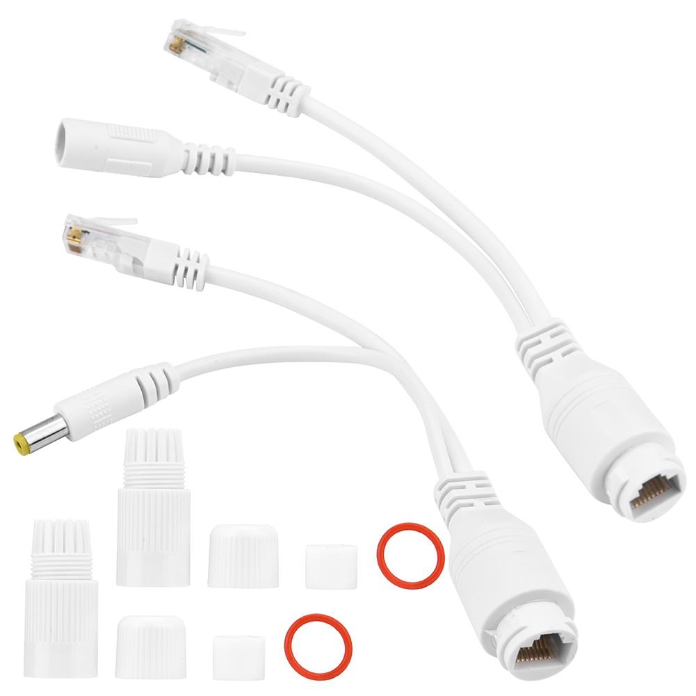 

12V Waterproof Power Over Ethernet Passive POE Splitter(White) білий