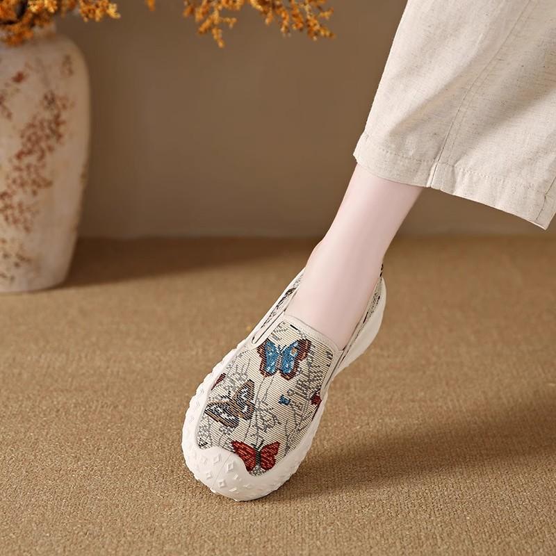 Canvas shoes new thick-soled breathable cloth shoes are not tired, fisherman shoes size autumn