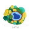 Poke Embroidery Four Seasons Moss Carpet Coaster Warm Home Ornament Handmade DIY Material Package