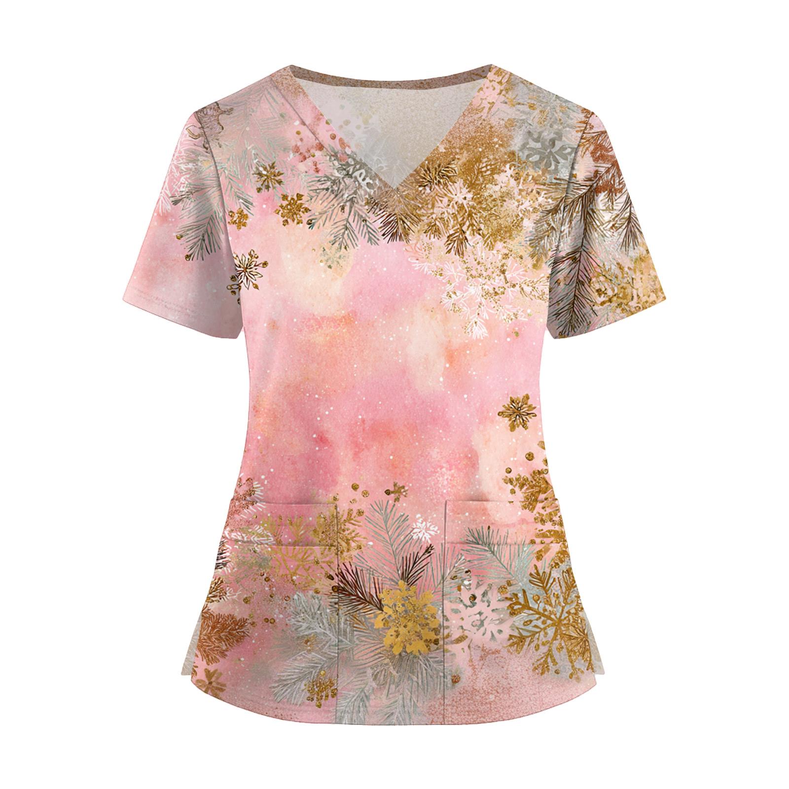 

Женская мода V-образный вырез короткий рукав комбинезон с карманами принт топы одежда M