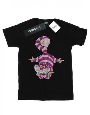Camiseta masculina Alice no país das maravilhas Cheshire Cat de cabeça para baixo