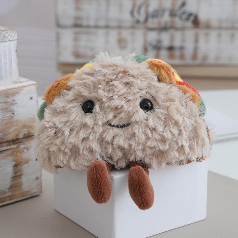 

Cute Sandwich Realistic Plush Keychain Toy With Pp Cotton Filling For Kids Gift