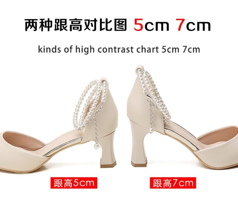 Fashion New White Ankle Pearl Strap Strappy Design Fashion High Heels Women Pumps Stiletto Sexy Dress Wedding Bridal Shoes Dress Shoes
