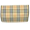 BURBERRY Check Document Pouch Clutch bag Canvas/Leather Beige