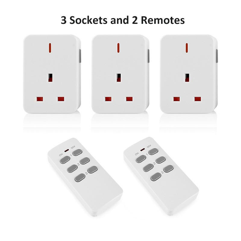 30m/100ft Long Range Remote Control Plug Socket 13A/3000W Heavy Duty Wireless Light Switch