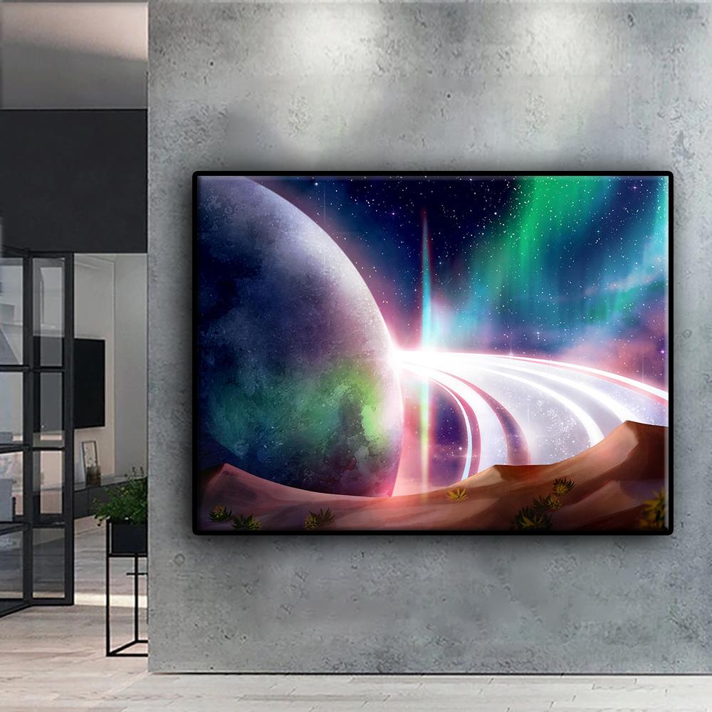 Cross Stitch Kit DIY Diamond Embroidery Artistic Moon and Starry Sky Diamond Painting Home Decor