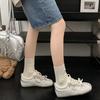 Silver Inner Height Increase Flat Bottom German Training Shoes Women's Shoes 2025 New Spring and Autumn Leisure Sports Board Shoes Forrest Gump Shoes