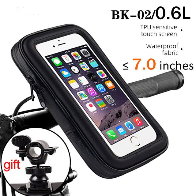 WILD MAN Bike Bag 2L Frame Front Tube Cycling Bag Bicycle Waterproof Phone Case Holder 7.4 Inches Touch Screen Bag