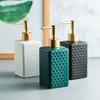 Nordic Ceramic Soap Dispenser Square Lotion Bottle Shampoo Conditioner Sub Bottle Shower Gel Bottle Bathroom Accessories