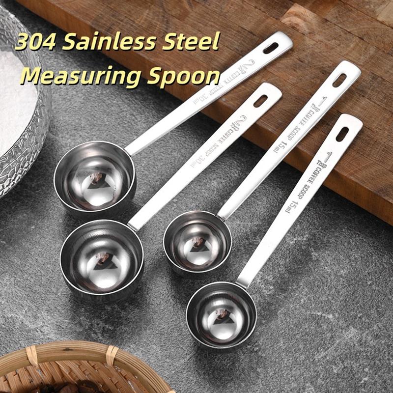 Stainless Steel Coffee Measuring Scoop Food Grade Multi Use Precise Markings for Home Baking Spice Measuring Use