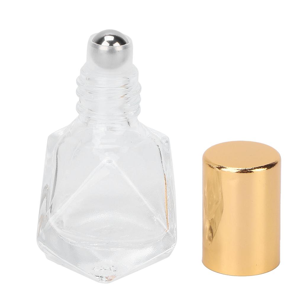 Professional Glass Perfume Roller Bottle Portable Essential Oil Roll On Bottles 8MLGold Lid
