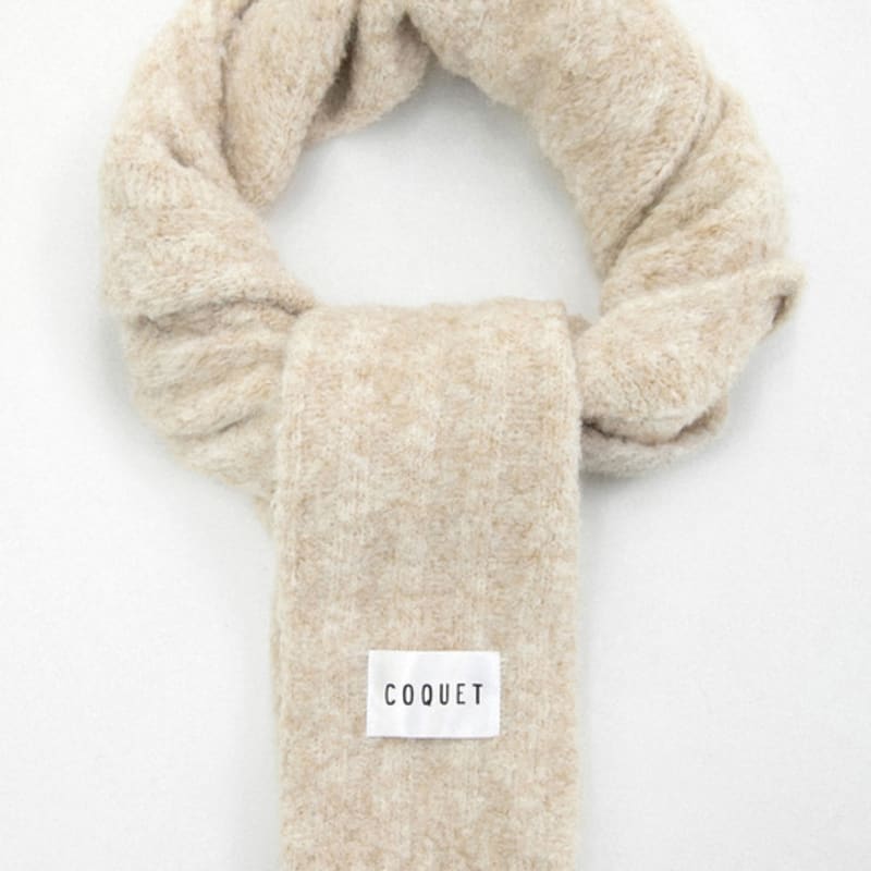 COQUET HEAVY LONG CURLING BEIGE MUFFLER