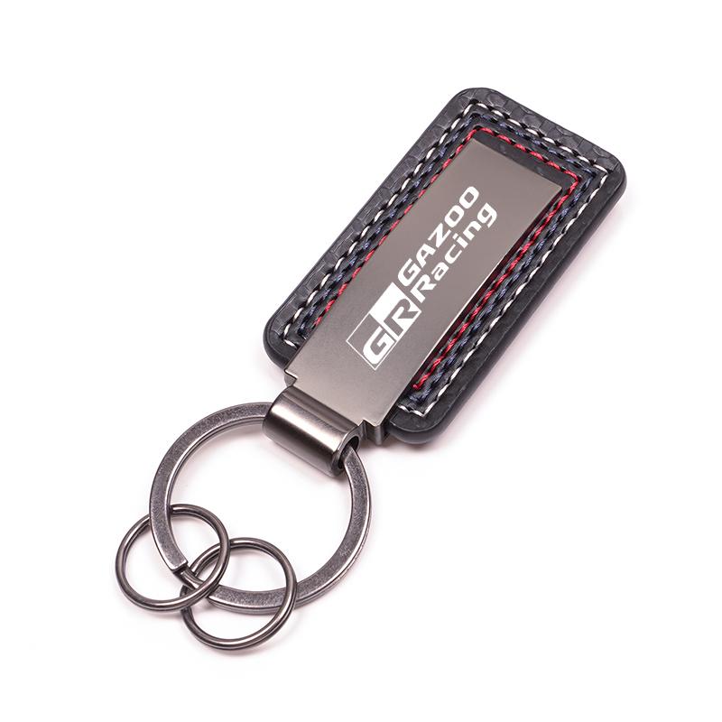 Car Key Cover Pendant Suede Keychain Carbon Leather Keyring For Toyota Hilux Aygo Yaris Ractis Corolla Camry CHR Auris Tacoma