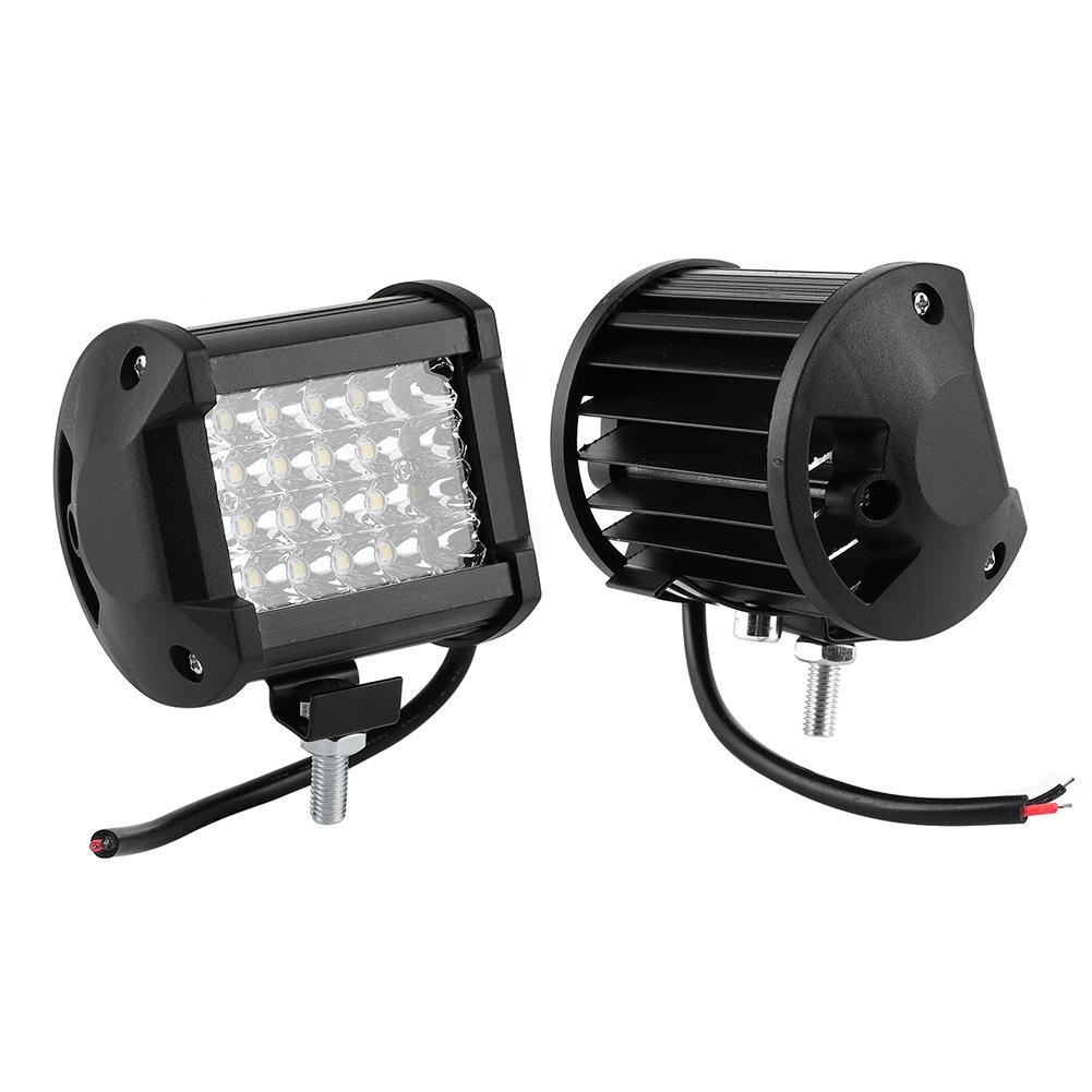 2PCS 4in 72W LED Work Light 30 degrees  Spotlight IP67 Lamp for Off Road Truck  SUV Boat 12V 24V