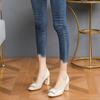 Women Shoes 2026 Autumn New Square Toe Shallow Mouth Fashion High Heels Elegant French Pu Leather Square Heel Zapatos Mujer