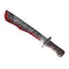 Halloween Curved Blood Tip Knife Prop: Plastic Prank and Decoration Tool for Ghost Festival, Sickle Shape.