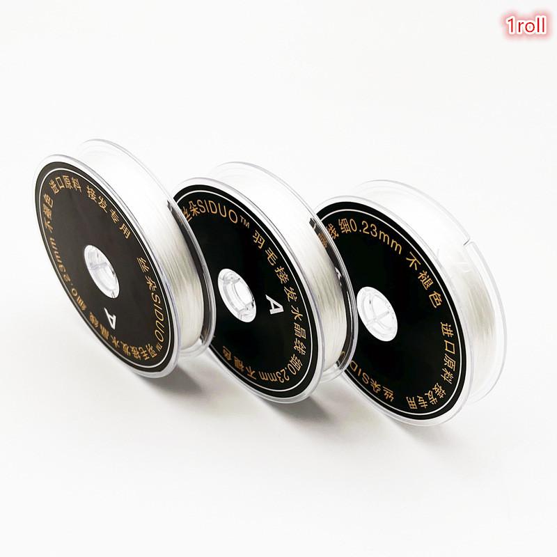 1 Roll 60M Salon Crystal Elastic String Hair Weave Sew Decoration Thread For Hair Thread Making Weaving Wig Hair Extensions