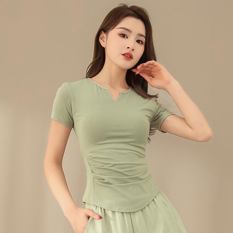 

Женский быстросохнущий летний комплект для спортзала и йоги - свободные шорты и футболка с коротким рукавом S