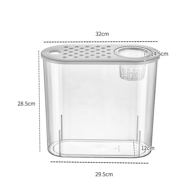Acrylic Transparent Fish & Flower Arrangement Tank