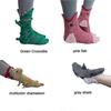 Warme Strick-Krokodilsocken für Damen und Herren-Tierdesign Knöchelsocken für drinnen Winterkleidung