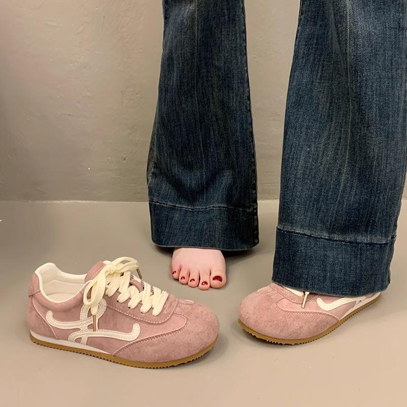 Dexun shoes women's spring 2025 new lace-up single shoes soft sole light casual sports shoes retro Forrest Gump shoes