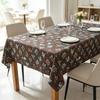 Dining Room Kitchen Party Gathering Cotton Linen Material Soft Touch Washable Rectangle Table Cloth