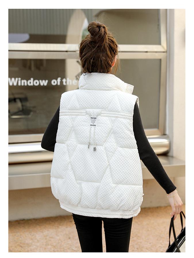 Dámská silná bavlněná vesta plus size - Hřejivá, módní a bez rukávů pro podzim/zimu