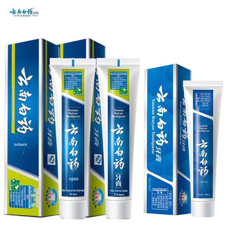 

Зубная паста Yunnan Baiyao С мятой и перечной мятой, 4 штуки