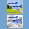 Foam Bombs Dinosaur Airplane Launcher Toy Set Soft Foam Glider Plane with Catapult Mechanism Lightweight Outdoor Flying Toy for Kids Birthday Gifts