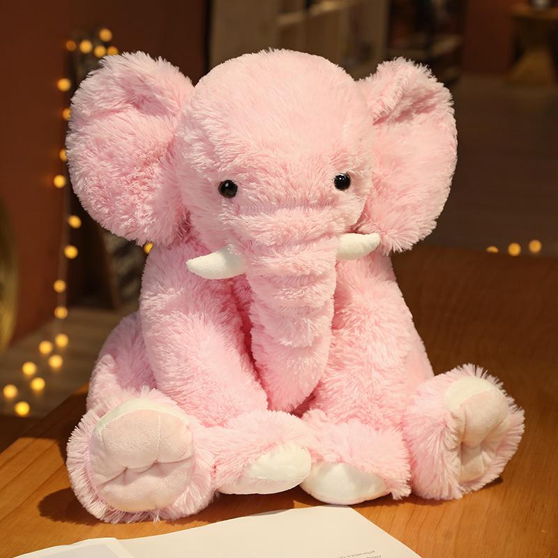 Cute Elephant Plush Toy Doll Soothing Pillow Baby Sleeping Rag Doll Birthday Gift Girl Cute for Daily Use