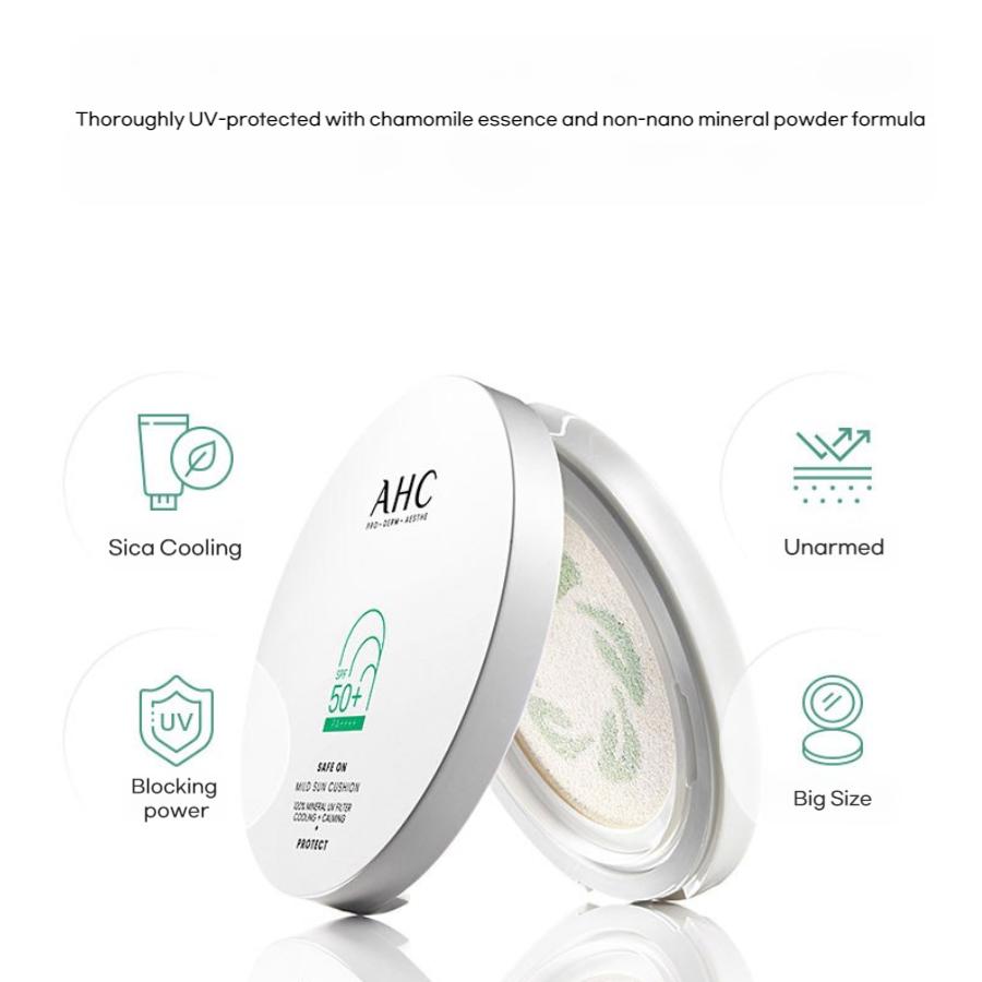 AHC Safe On Mild Sun Cushion SPF50+ PA++++ 25g