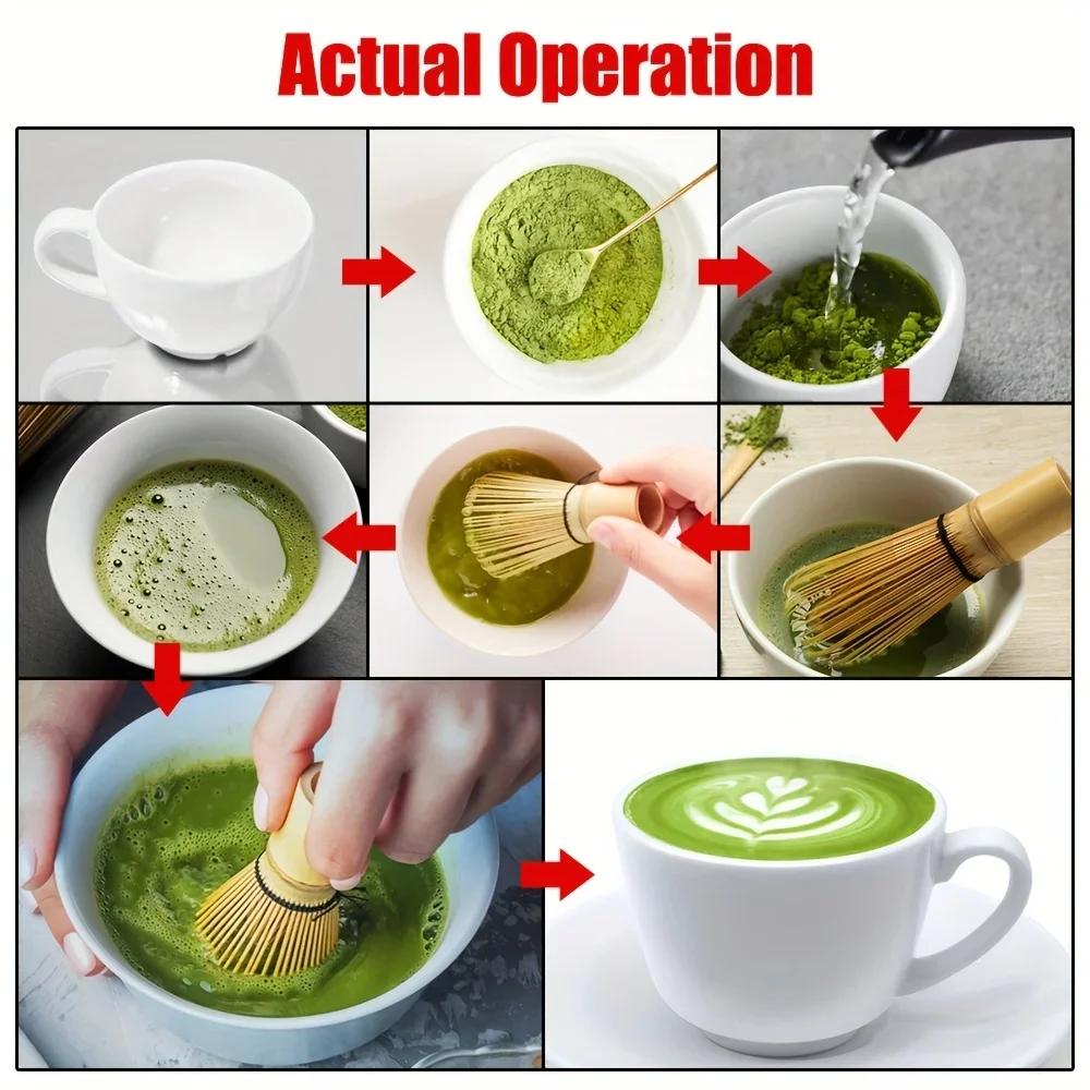 Japanese Bamboo Matcha Brush 100 Count Green Tea Powder Stirring Tea Set Brush Grinding Brush Tool Japanese Tea Set Accessories