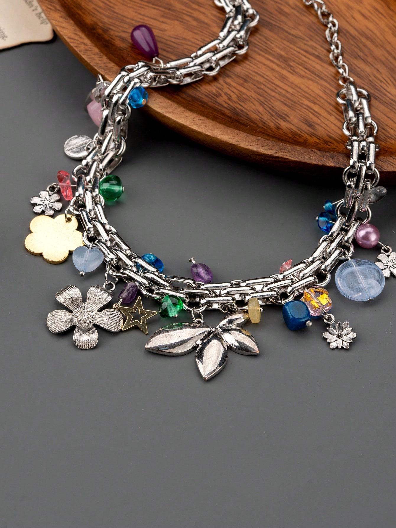 

1 шт. Новое Дизайнерское Ожерелье-Цепочка на Ключицы Минималистичное с Кристальным Декором в Форме Пятиконечной Звезды для Женщин