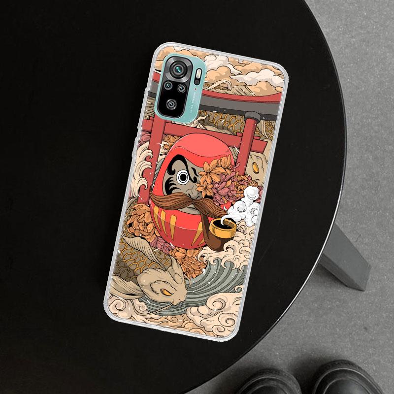 Japanese Daruma Phone Case Cover for Xiaomi Redmi Note 15 14 13 12 11 Pro Plus 14S 12S 11S 11T 11E 10S 10 Customized Fundas Redm