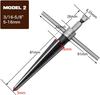 Woodwork Taper Reamer 3-13/5-16mm T-Handle Hand Held Tapered Reamers Wooden Board Electric Drill Deburring Hexagonal Handle Tool