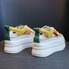 Summer New Leather Hollow Out Casual Sports Sandals Women Thick Sole Non Slip Breathable Lace Up Open Toe Casual Board Shoes