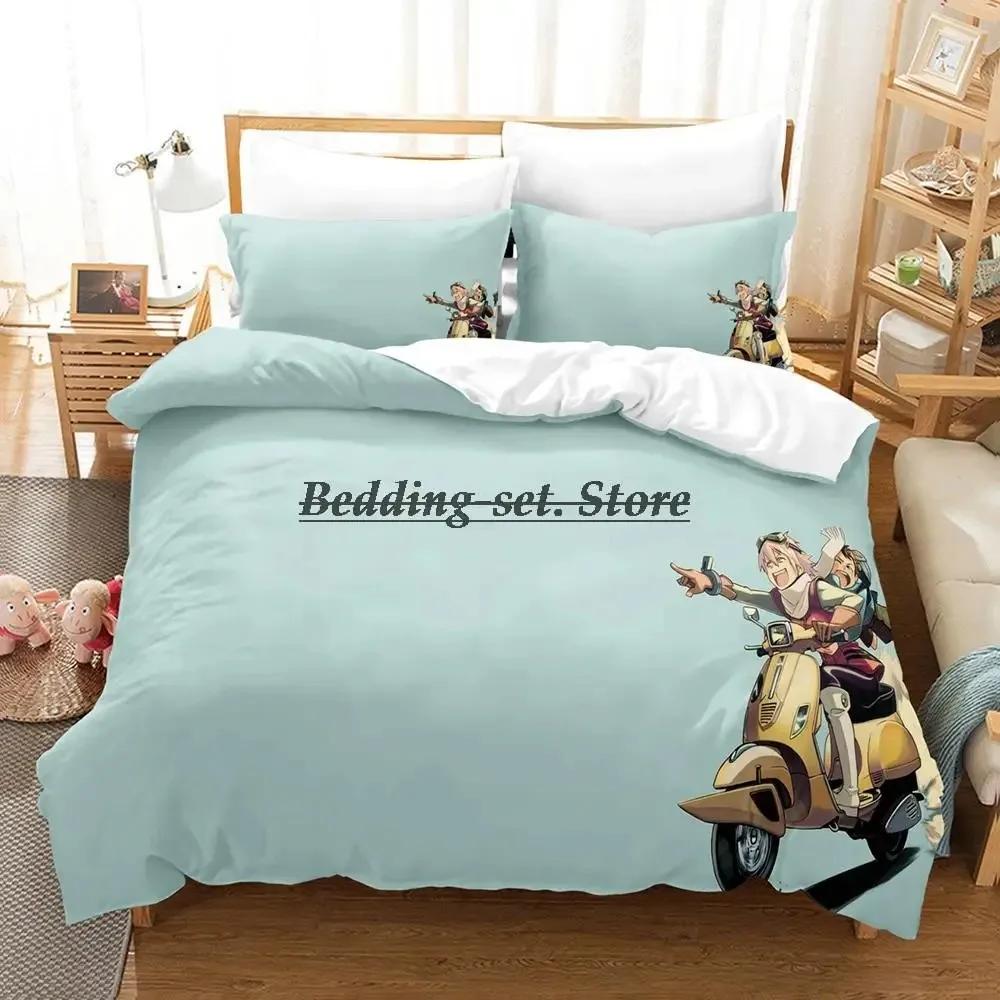 Flcl Alternative Bedding Set Single Twin Full Queen King Size Bed Set Aldult Kid Bedroom Duvetcover Sets 3D Anime Bed Sheet Set