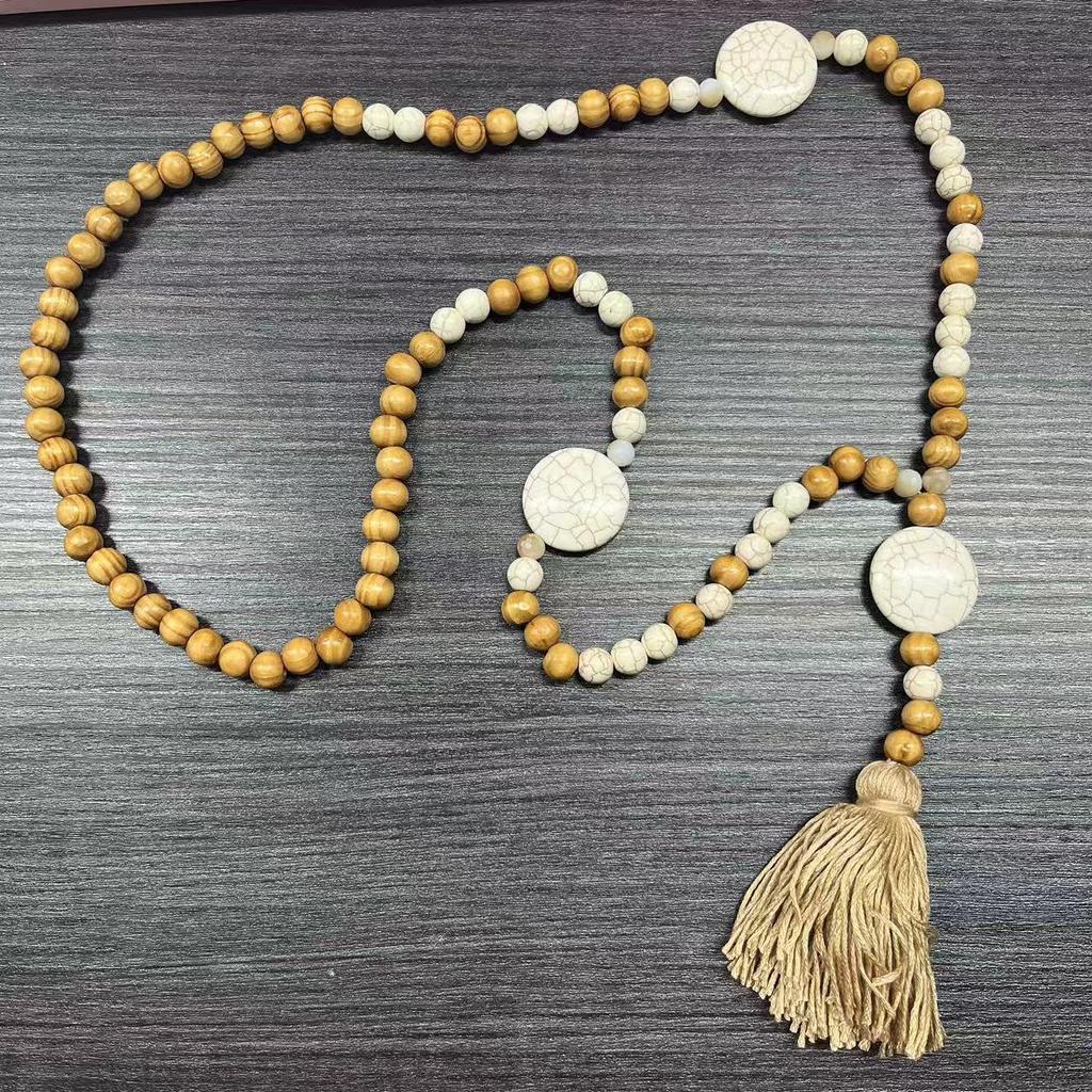 Böhmische lange Perlenkette - Künstlerischer ethnischer Stil