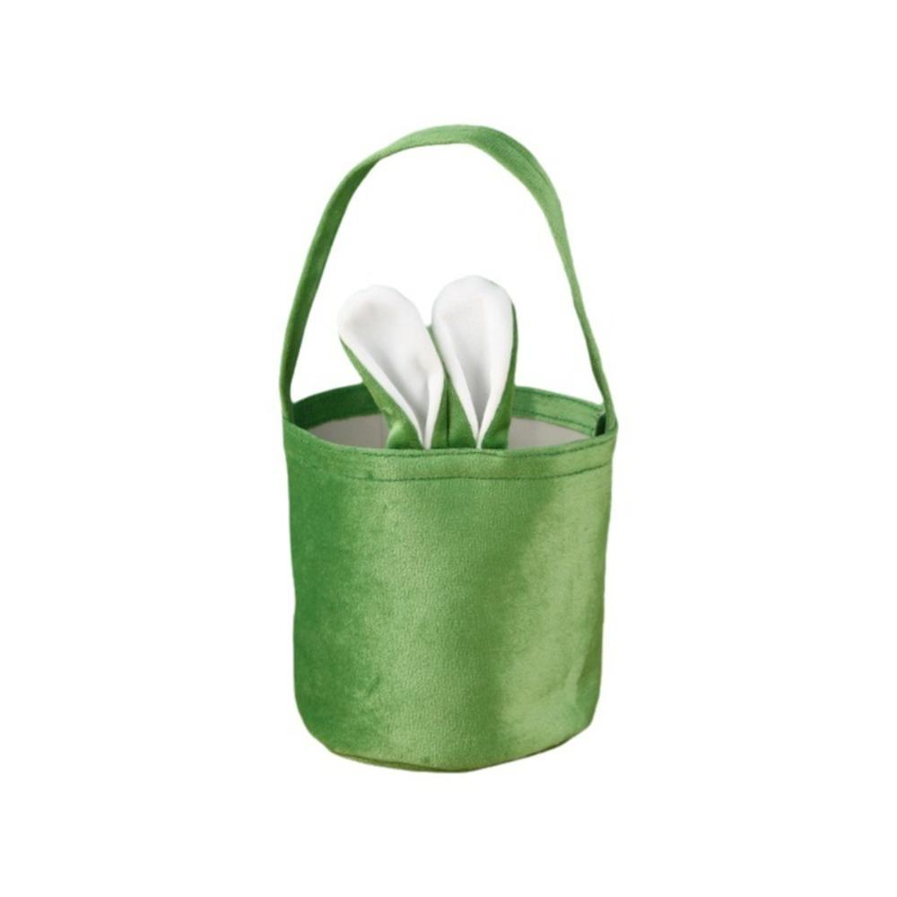 Bunny Ear Easter Bunny Tote Bag Cloth Easter Egg Candy Bag Fashion Rabbit Ears Handbag  Easter Day зелёный