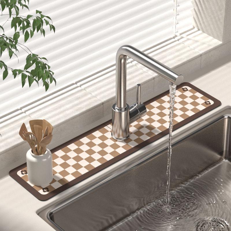 Badezimmerarmatur Ablass- und Wasserabsorptionsmatte für Waschbecken und Arbeitsplatten