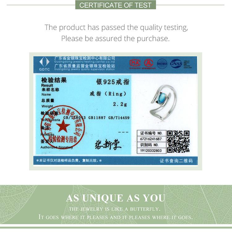 Bamoer Genuine 925 Sterling Silver Moonstone Cat Open Ring for Women New Trendy Girl Ring Women Statement Jewelry Exqusite Gift