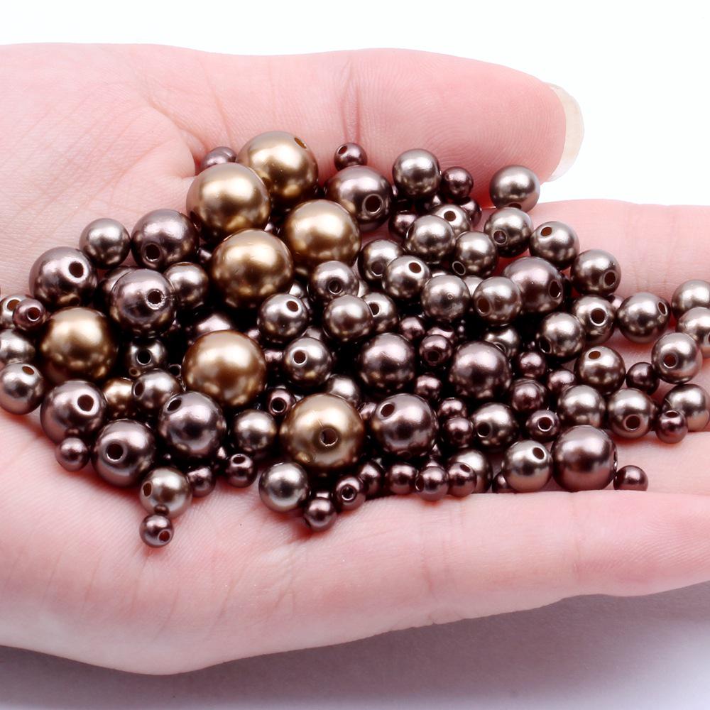 18g Perforated Imitation Pearl Beads: No Peeling/Fading - Cream Glue Hair Clip for DIY Handmade Bracelets & Small Accessories.