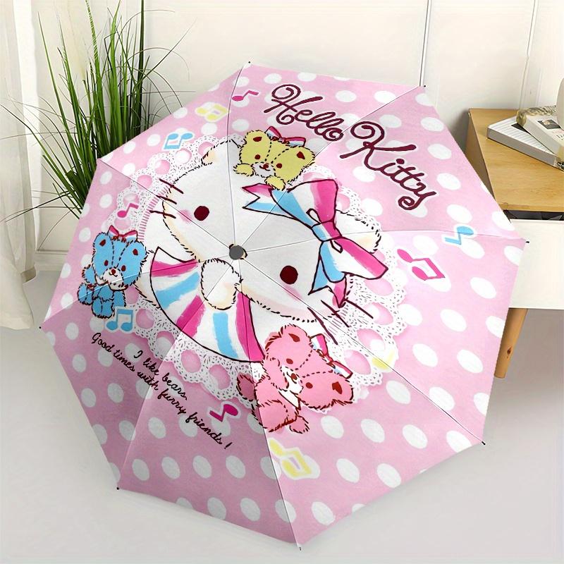 

Hello Kitty,Cute Bears Automatic Folding Umbrella-Simple 8-Rib Design, Bright Cartoon Pattern, Durable Iron Frame, Suitable For Travel, Outd
