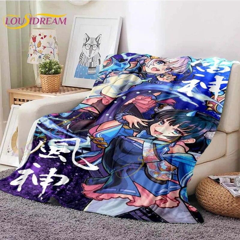 LoveUnholyc Decke RPG Decke Princess Connect Decke Spiel Anime Flanelldecke für Bett Sofa Reisen Weihnachtsdecke
