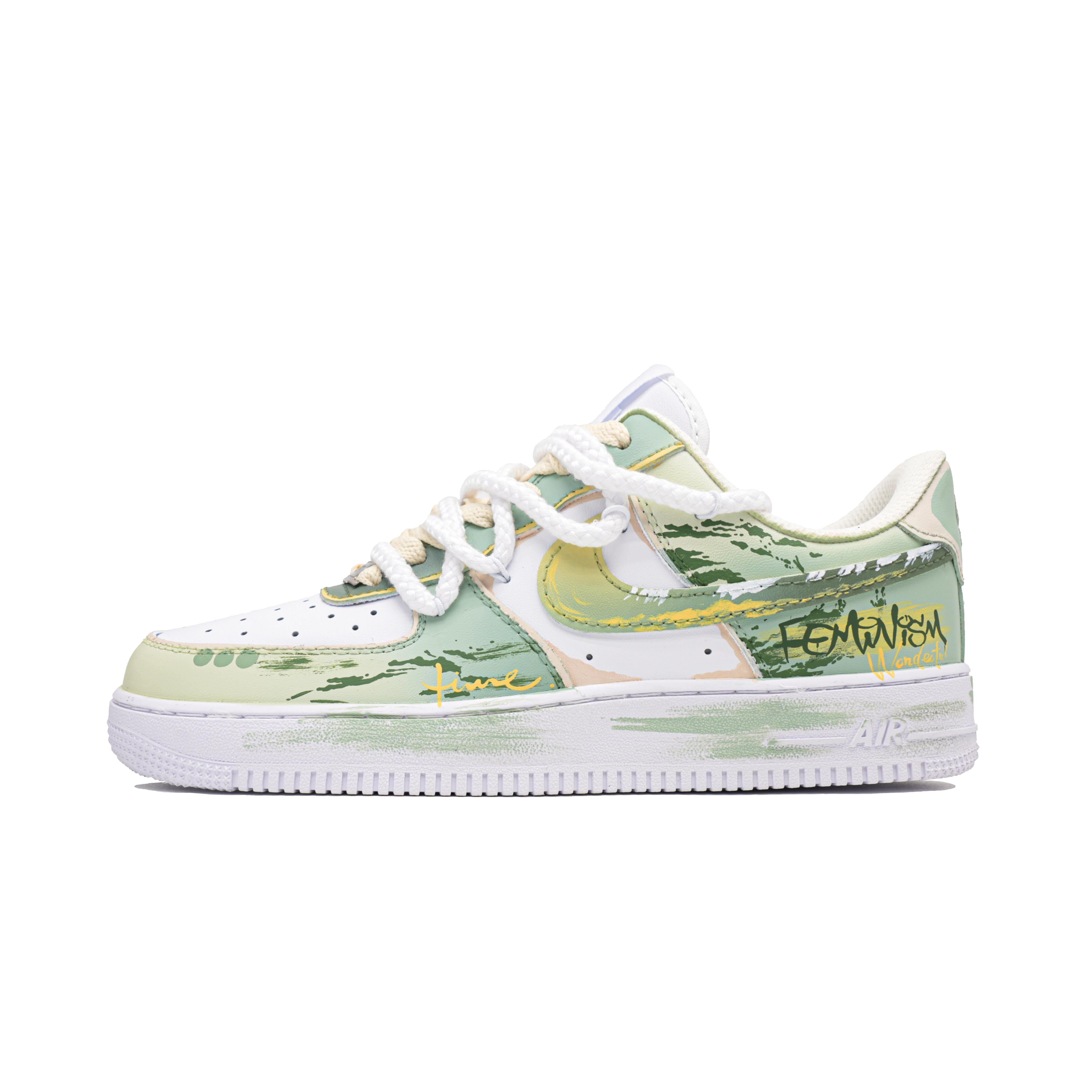 

Nike Air Force 1 Blue Wild Dream, Footprint Innovation Cow Leather Abrasion Resistant Low top Skateboard Shoes Unisex CW2288-111(Team726-) 40