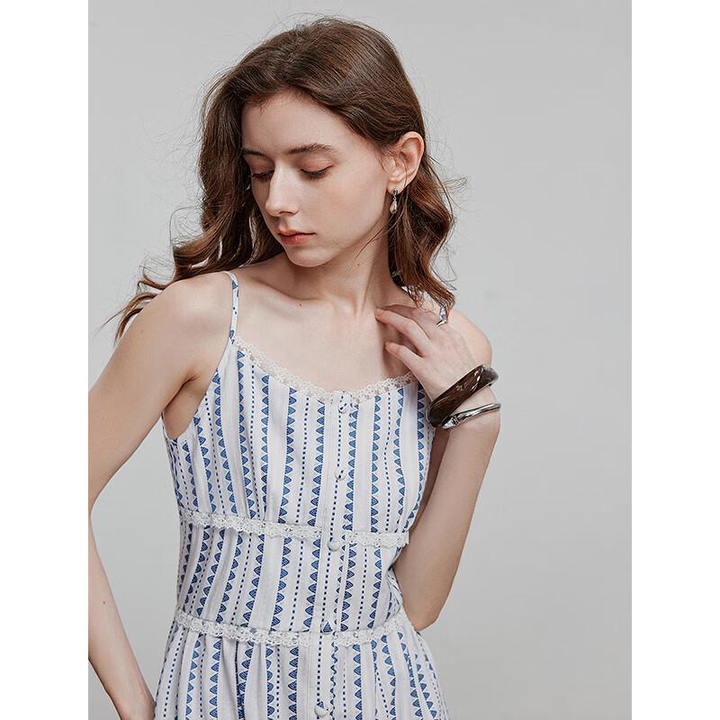 Chuyu Women's Floral Print Summer Suspender Dress