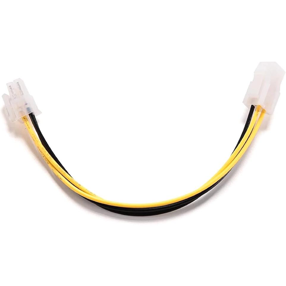 1Pc White 4pin Male to Female Power Supply Cable Motherboard CPU Power Supply Adapter Converter Cable 12V 4Pin Power Cord,Long Term Use Audio and