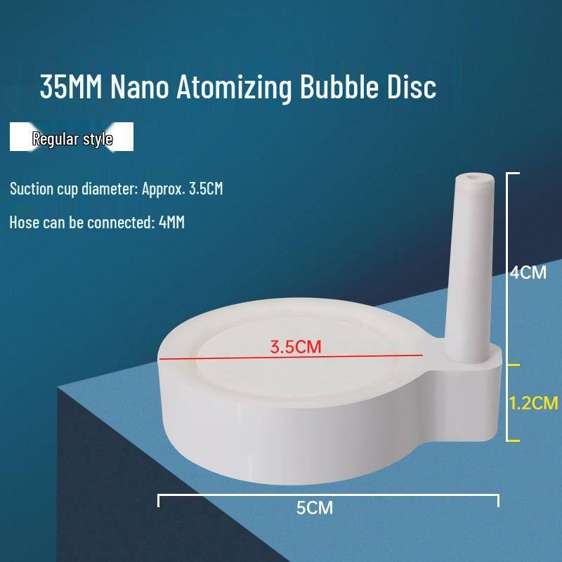 Silent Nano Air Disc Aerator: Aquarium Oxygen Pump with Bubble Stone Diffuser.